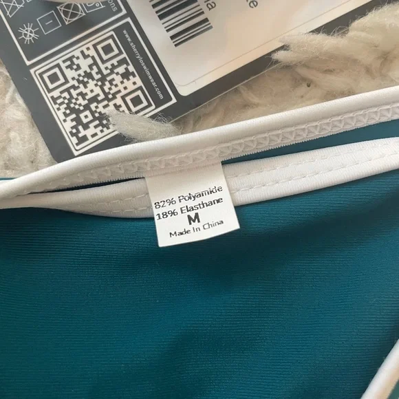 Sexy Thong Bikini Set with Gold Accents - Picture 8 of 16